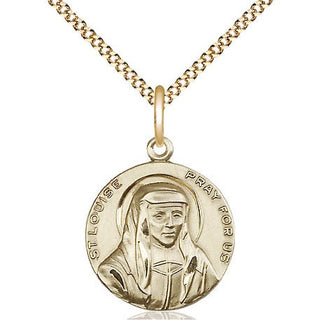 14kt Gold Filled Saint Louise Medal Religious Jewelry