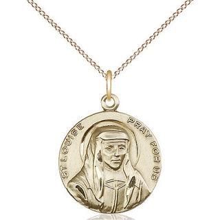 14kt Gold Filled Saint Louise Medal Religious Jewelry