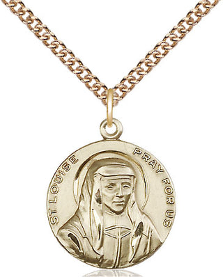 14kt Gold Filled Saint Louise Medal Religious Jewelry