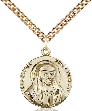 14kt Gold Filled Saint Louise Medal Religious Jewelry