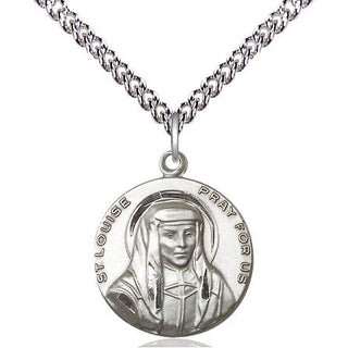 Sterling Silver Saint Louise Medal Religious Jewelry