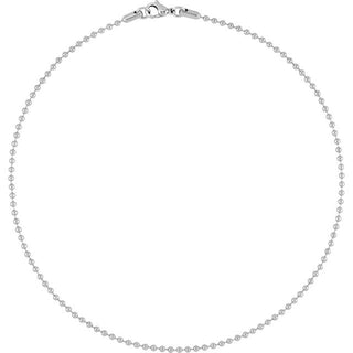 Stainless Steel 2.4 mm Hollow Bead 16" Chain

