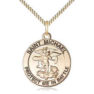 14kt Gold Filled Saint Michael Guardian Angel Medal Catholic Jewelry