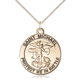 14kt Gold Filled Saint Michael Guardian Angel Medal Catholic Jewelry