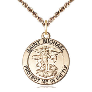 14kt Gold Filled Saint Michael Guardian Angel Medal Catholic Jewelry