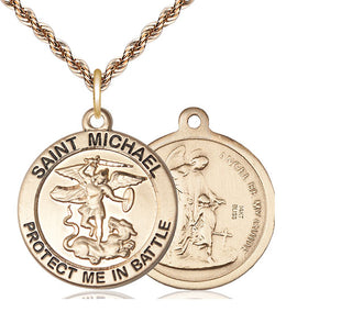 14kt Gold Saint Michael Coast Guard Medal