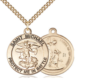 14kt Gold Saint Michael National Guard Medal