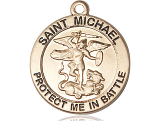 14kt Gold Saint Michael Navy Medal