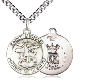 Sterling Silver Saint Michael Coast Guard Medal Catholic Jewelry
