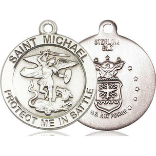 Sterling Silver Saint Michael National Guard Medal Catholic Jewelry