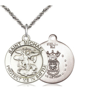 Sterling Silver Saint Michael Navy Medal Catholic Jewelry