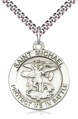 Sterling Silver Saint Michael Guardian Angel Medal Catholic Jewelry