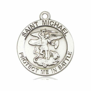 Sterling Silver Saint Michael National Guard Medal Catholic Jewelry