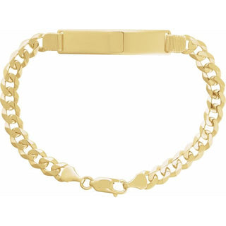 14K Yellow Curb Identification 9" Bracelet