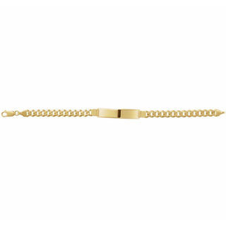 14K Yellow Curb Identification 9" Bracelet