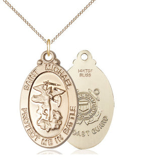 14kt Gold Filled Saint Michael Guardian Angel Coast Guard Medal Catholic Jewelry