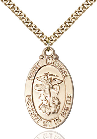 14kt Gold Filled Saint Michael National Guard Medal Catholic Jewelry