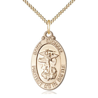 14kt Gold Filled Saint Michael Guardian Angel Medal Catholic Jewelry