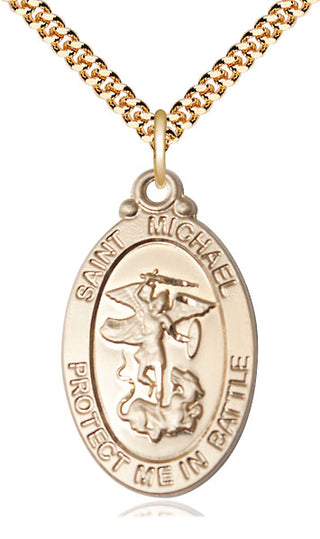14kt Gold Filled Saint Michael Guardian Angel Medal Catholic Jewelry