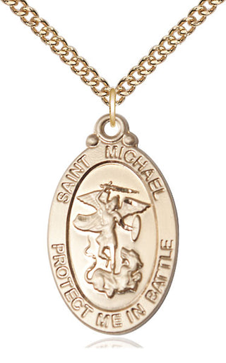 14kt Gold Filled Saint Michael Guardian Angel Medal Catholic Jewelry