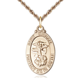 14kt Gold Filled Saint Michael Guardian Angel Medal Catholic Jewelry