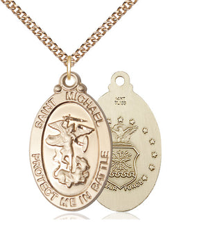 14kt Gold Saint Michael Air Force Medal