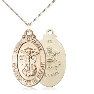 14kt Gold Saint Michael Army Medal