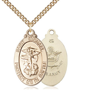 14kt Gold Saint Michael Army Medal