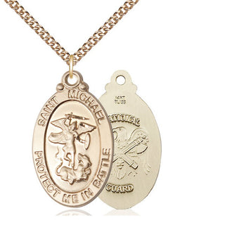 14kt Gold Saint Michael National Guard Medal