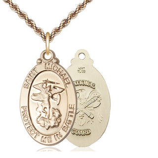 14kt Gold Saint Michael National Guard Medal