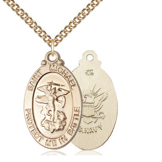 14kt Gold Saint Michael Navy Medal