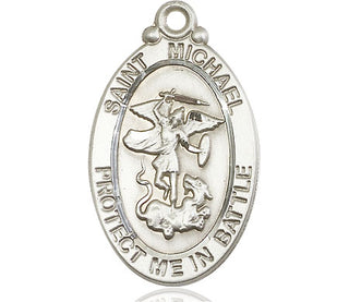 Sterling Silver Saint Michael Guardian Angel Medal Catholic Jewelry