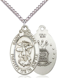 Sterling Silver Saint Michael Air Force Medal Catholic Jewelry