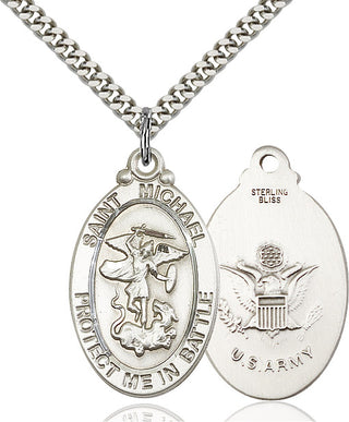 Sterling Silver Saint Michael Army Medal Catholic Jewelry