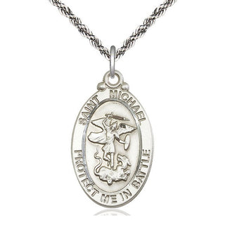 Sterling Silver Saint Michael Guardian Angel Medal Catholic Jewelry
