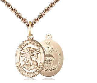 14kt Gold Filled Saint Michael Air Force Medal | Medium