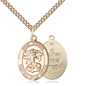 14kt Gold Filled Saint Michael Army Medal Religious Jewelry