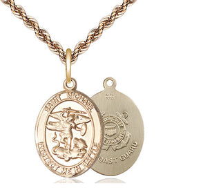 14kt Gold Filled Saint Michael Coast Guard Medal | Medium