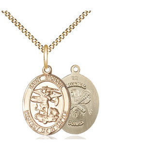 14kt Gold Filled Saint Michael National Guard Medal Religious Jewelry