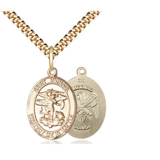 14kt Gold Filled Saint Michael National Guard Medal Religious Jewelry