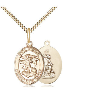 14kt Gold Filled Saint Michael Guardian Angel Medal Religious Jewelry