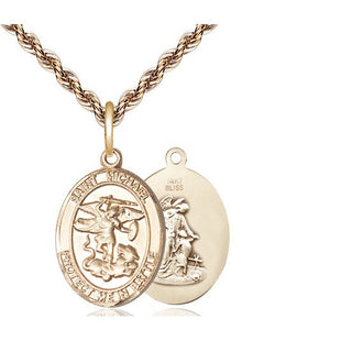14kt Gold Filled Saint Michael Guardian Angel Medal Religious Jewelry