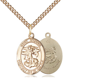 14kt Gold Saint Michael Coast Guard Medal