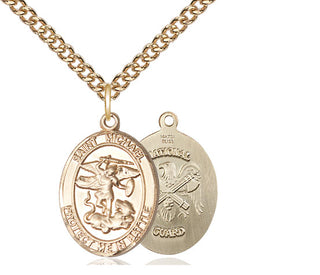 14kt Gold Saint Michael National Guard Medal