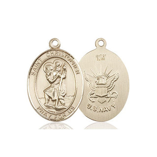14kt Gold Saint Michael Navy Medal