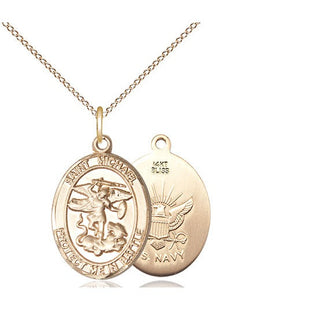 14kt Gold Saint Michael Navy Medal