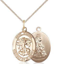 14kt Gold Saint Michael Guardian Angel Medal