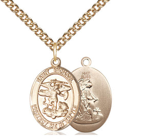 14kt Gold Saint Michael Guardian Angel Medal