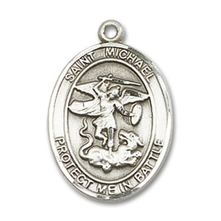 Sterling Silver Saint Michael Guardian Angel Medal Religious Jewelry