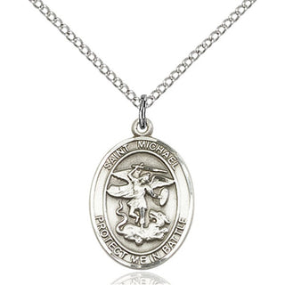 Sterling Silver Saint Michael Guardian Angel Medal Religious Jewelry
